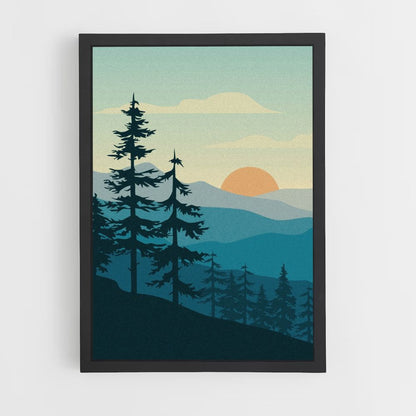 Poster minimalista della foresta