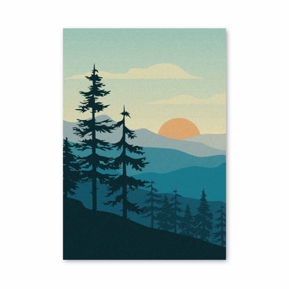 Poster minimalista della foresta