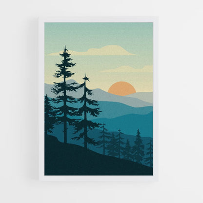 Poster minimalista della foresta