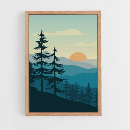 Poster minimalista della foresta