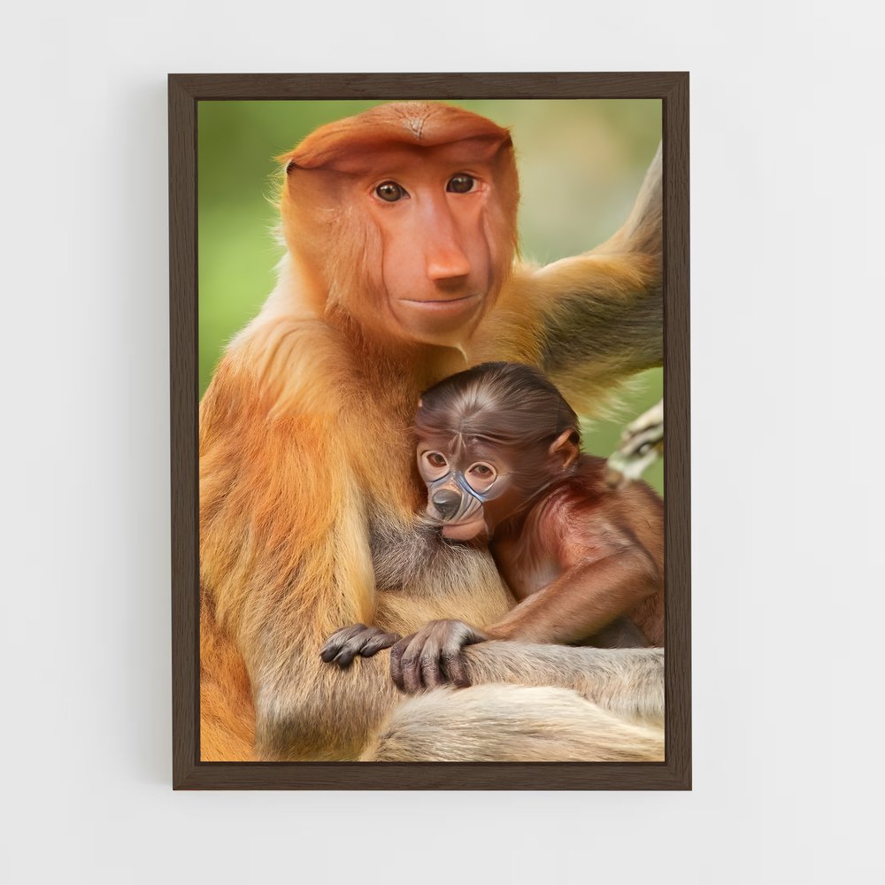 monkey-2 cadre Bois foncé