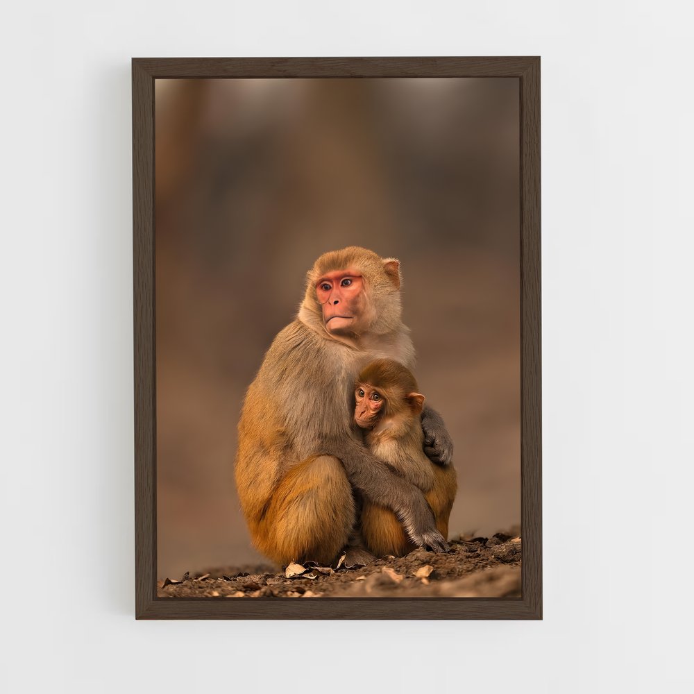 monkey-6 cadre Bois foncé