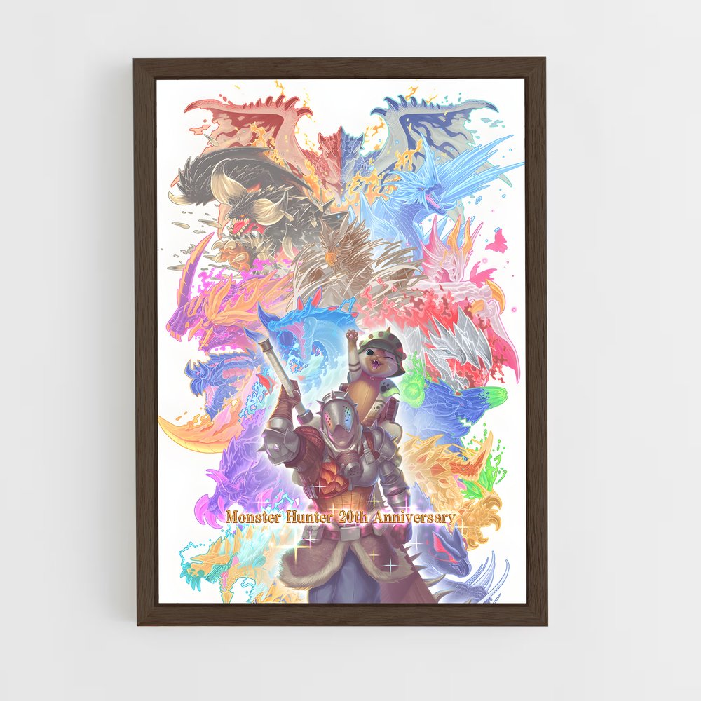 monster-hunter-3 cadre Bois foncé