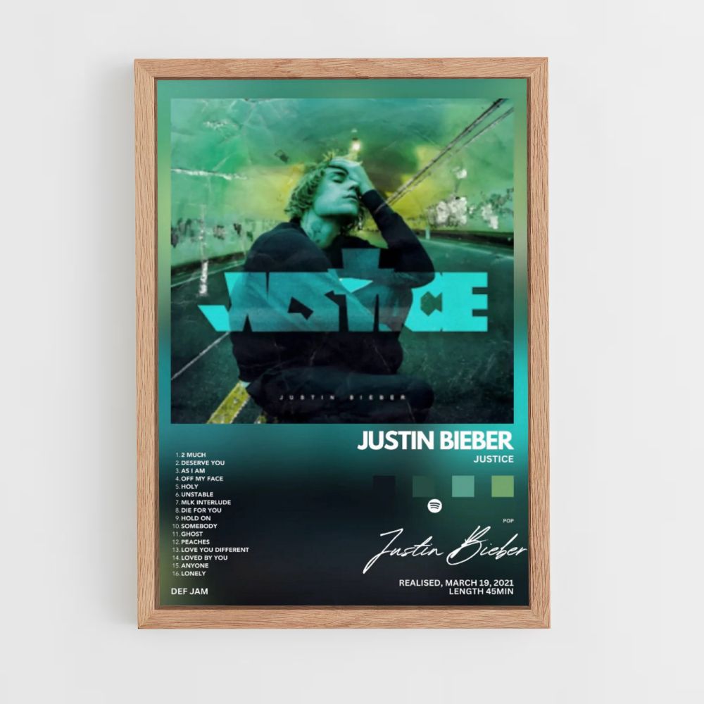 Poster Justin Bieber Giustizia