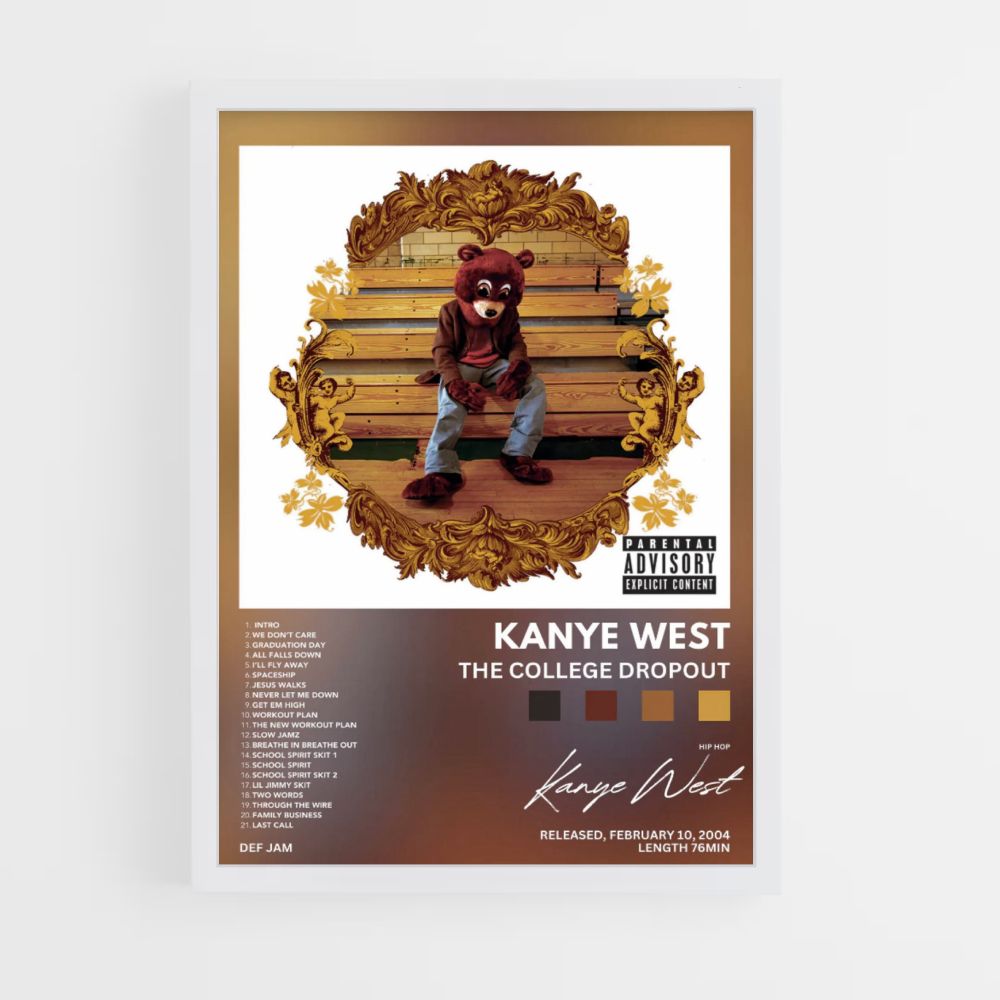 Poster Kanye West L'abbandono del college