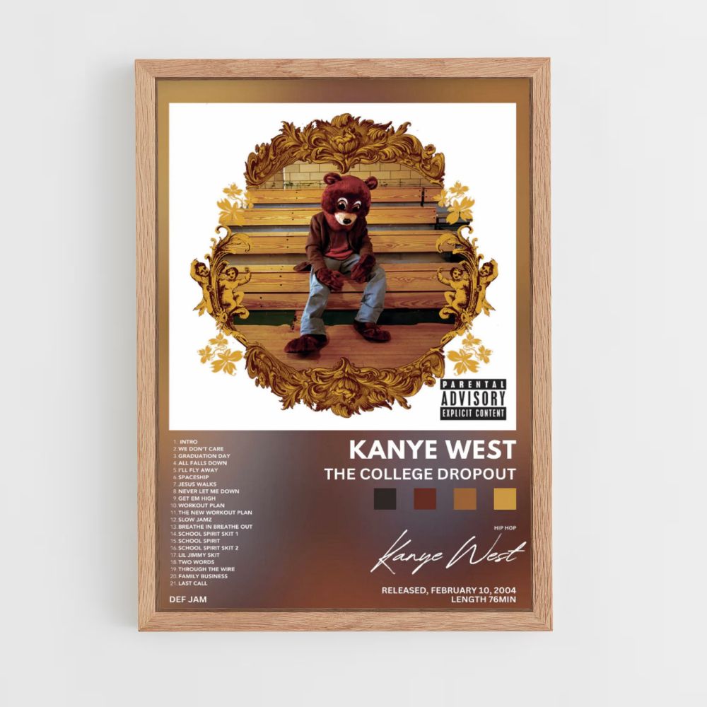 Poster Kanye West L'abbandono del college