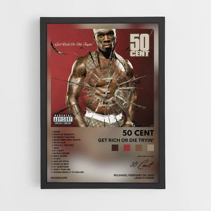 Poster 50cent Diventa ricco o muori provandoci