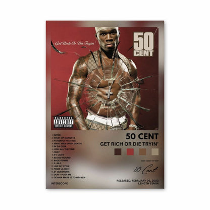 Poster 50cent Diventa ricco o muori provandoci