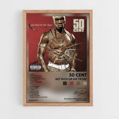 Poster 50cent Diventa ricco o muori provandoci