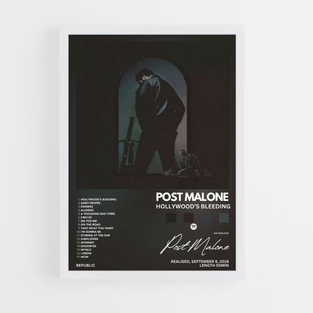 Poster Post Malone Hollywood's Bleeding