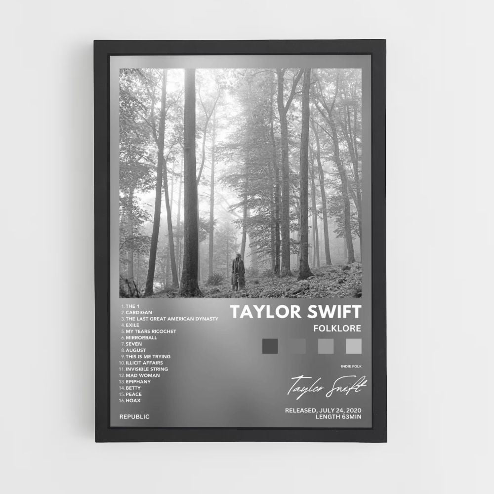 Poster Folclore di Taylor Swift