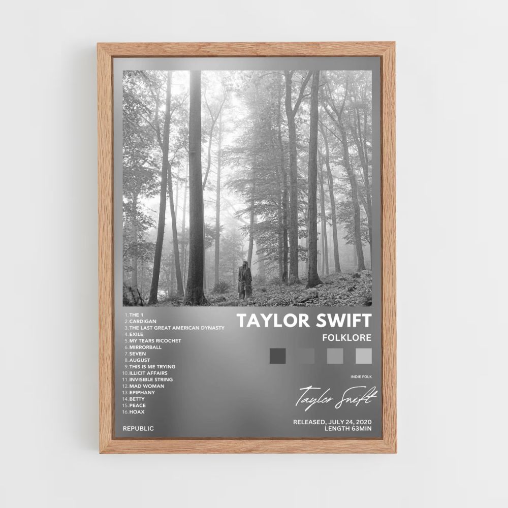 Poster Folclore di Taylor Swift