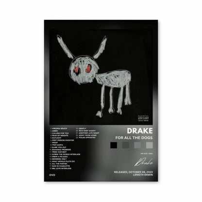 Poster Drake per tutti i cani