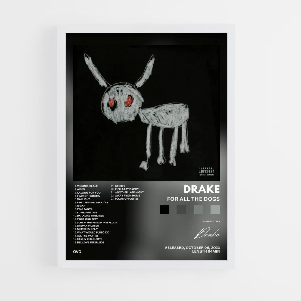 Poster Drake per tutti i cani