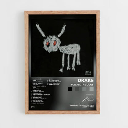 Poster Drake per tutti i cani