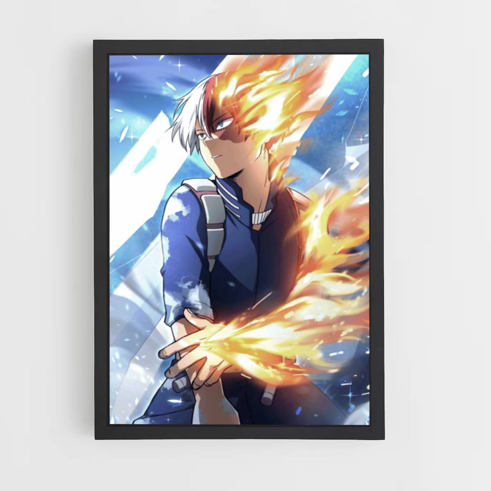 Poster My Hero Academia Fuoco Ghiaccio