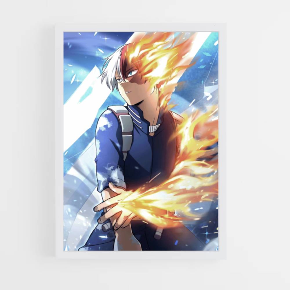 Poster My Hero Academia Fuoco Ghiaccio