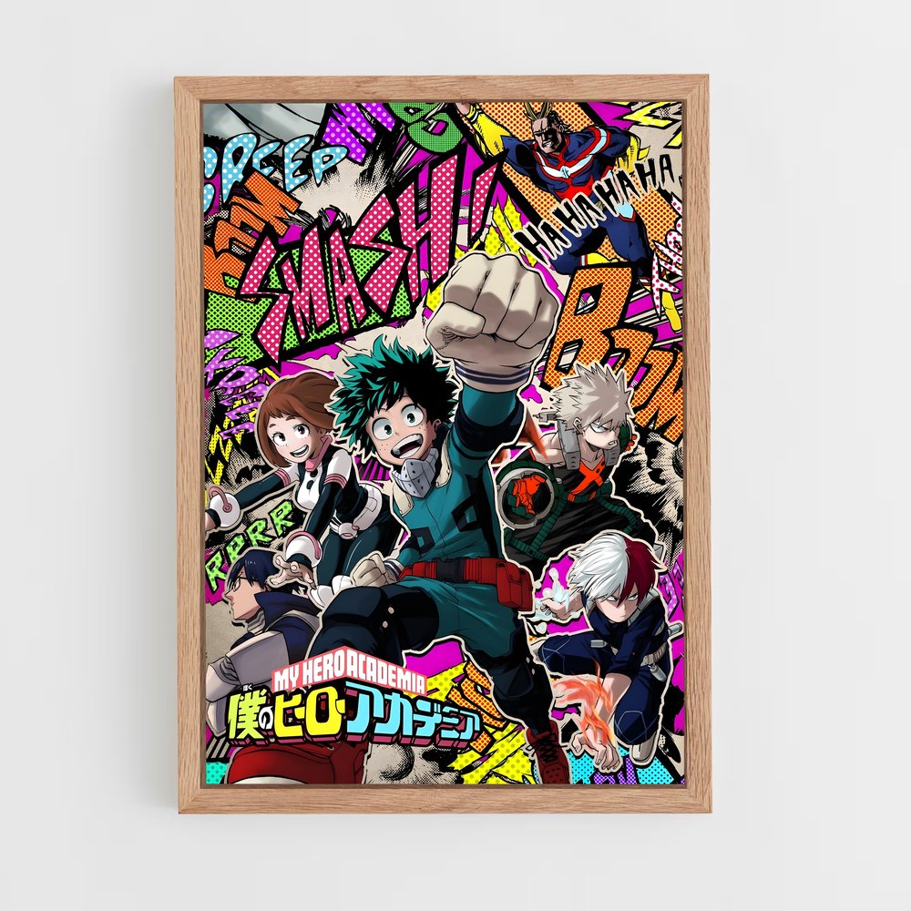 my-hero-academia-7 cadre Bois clair
