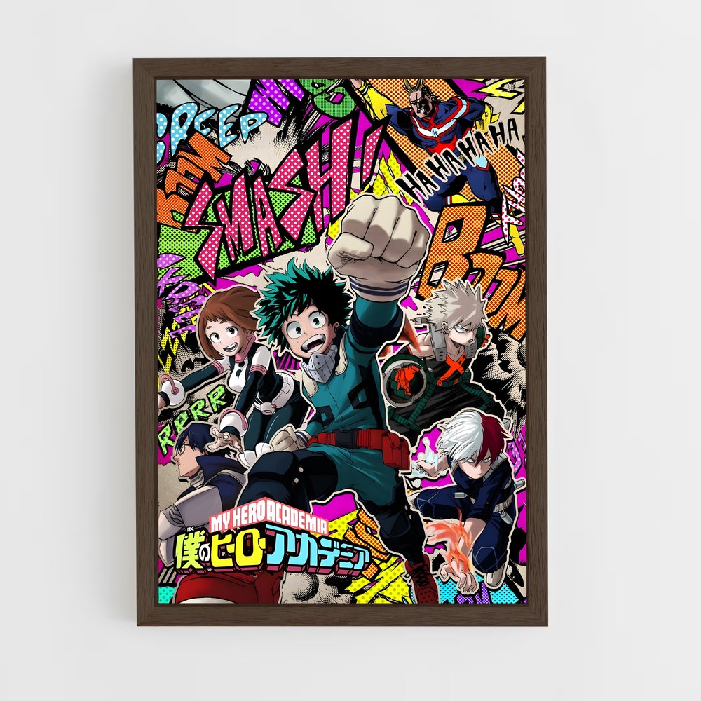 my-hero-academia-7 cadre Bois foncé