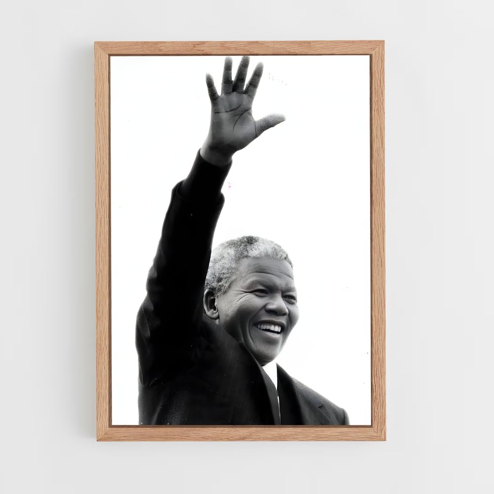 nelson-mandela-3 cadre Bois clair