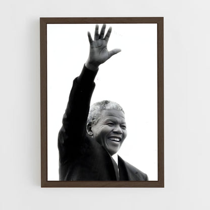 nelson-mandela-3 cadre Bois foncé