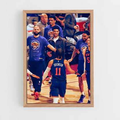 new-york-knicks-11 cadre Bois clair