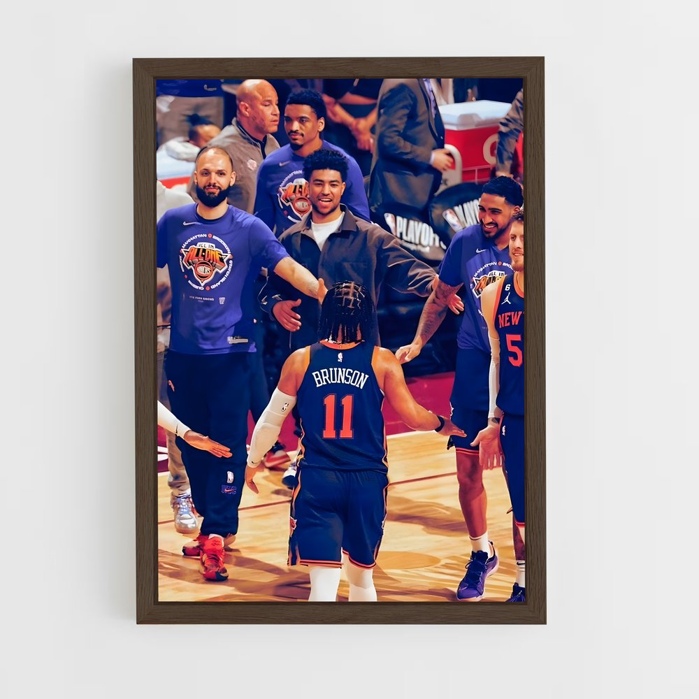 new-york-knicks-11 cadre Bois foncé