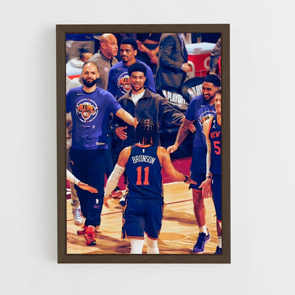 new-york-knicks-11 cadre Bois foncé