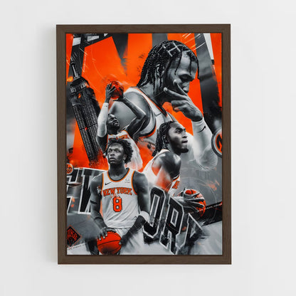 new-york-knicks-13 cadre Bois foncé