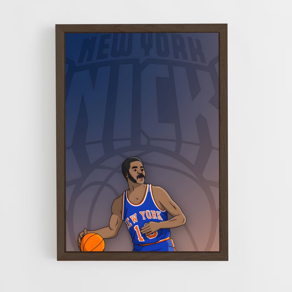 new-york-knicks-21 cadre Bois foncé