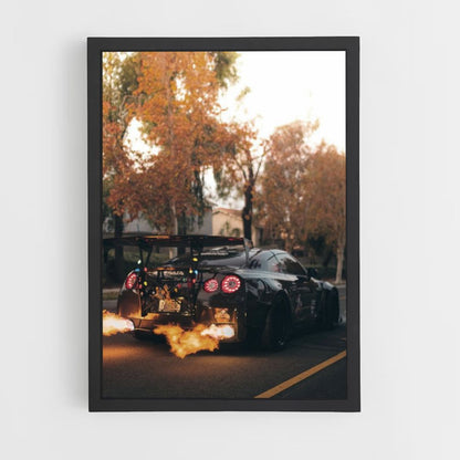 Poster Nissan GTR Fiamme