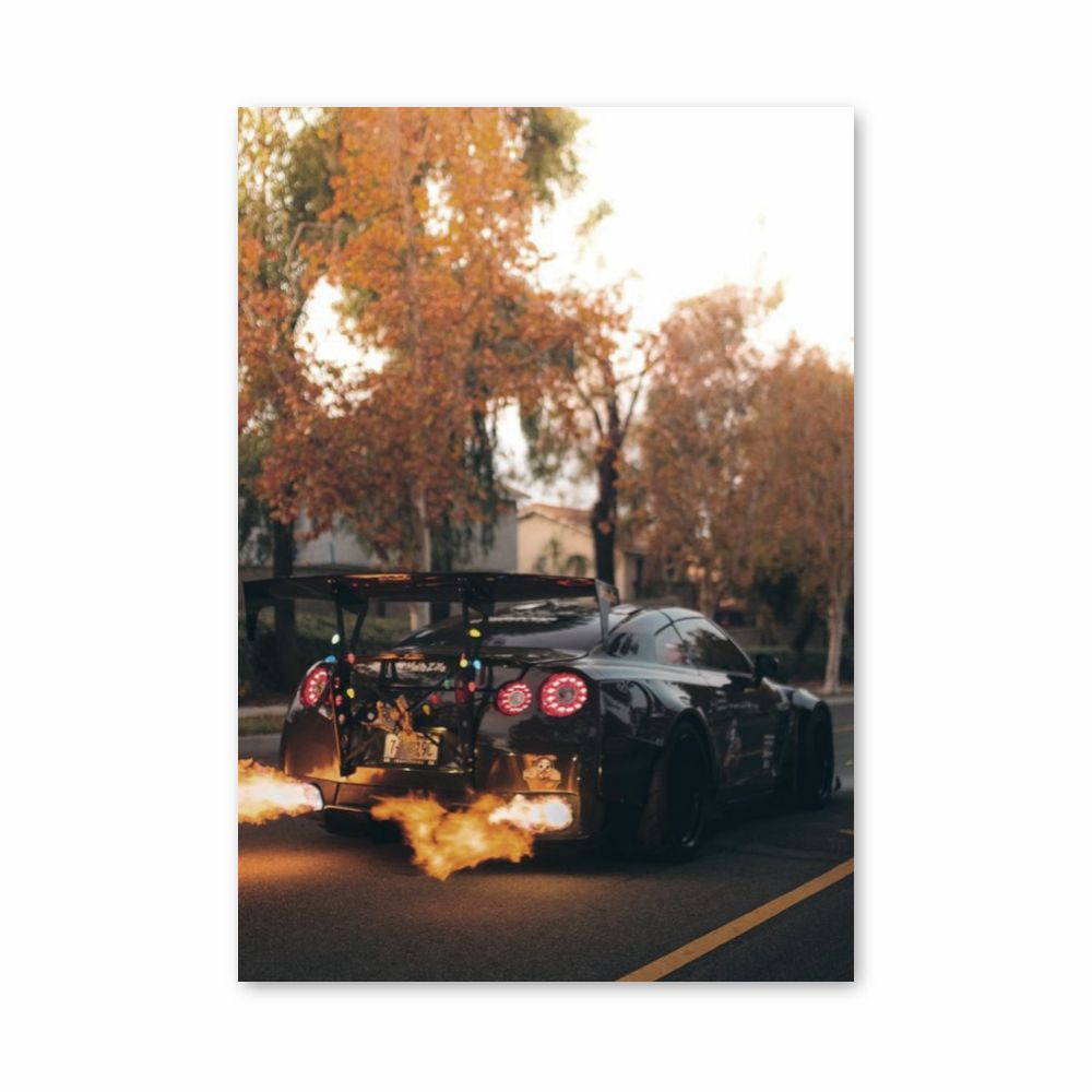 Poster Nissan GTR Fiamme