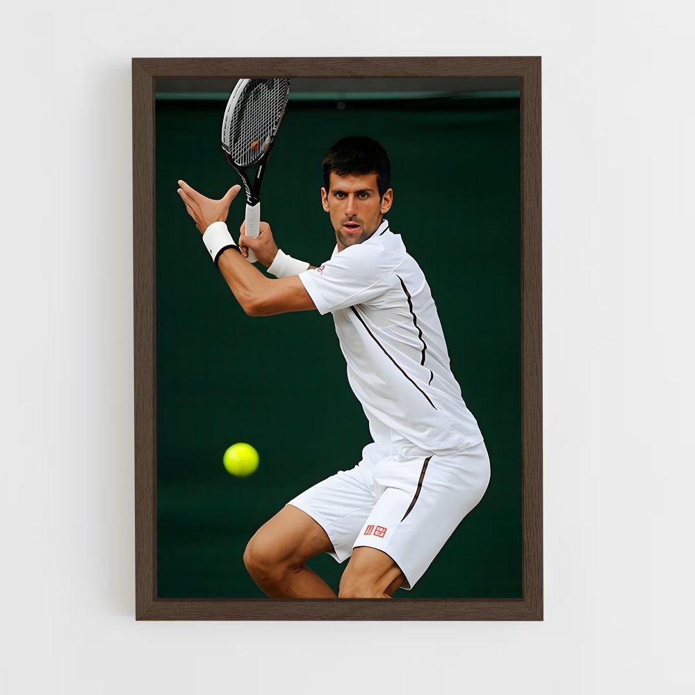 novak-djokovic-6 cadre Bois foncé