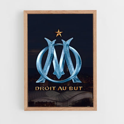 olympique-de-marseille-1 cadre Bois clair