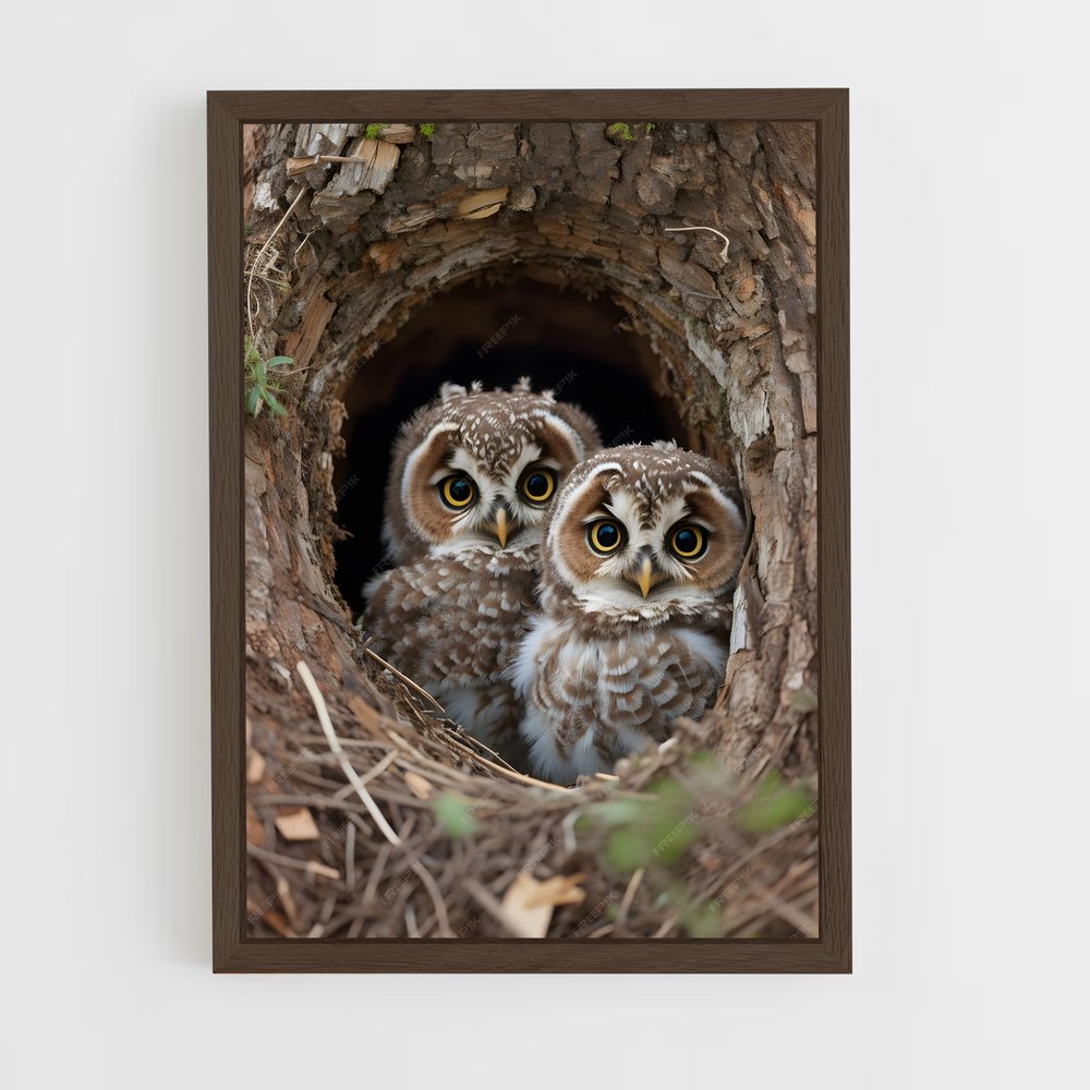owl-8 cadre Bois foncé