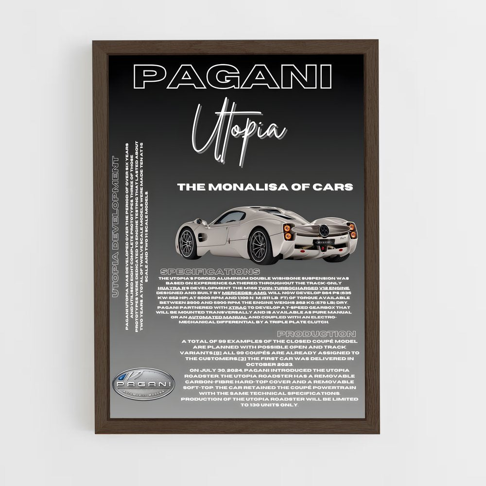 pagani-7 cadre Bois foncé