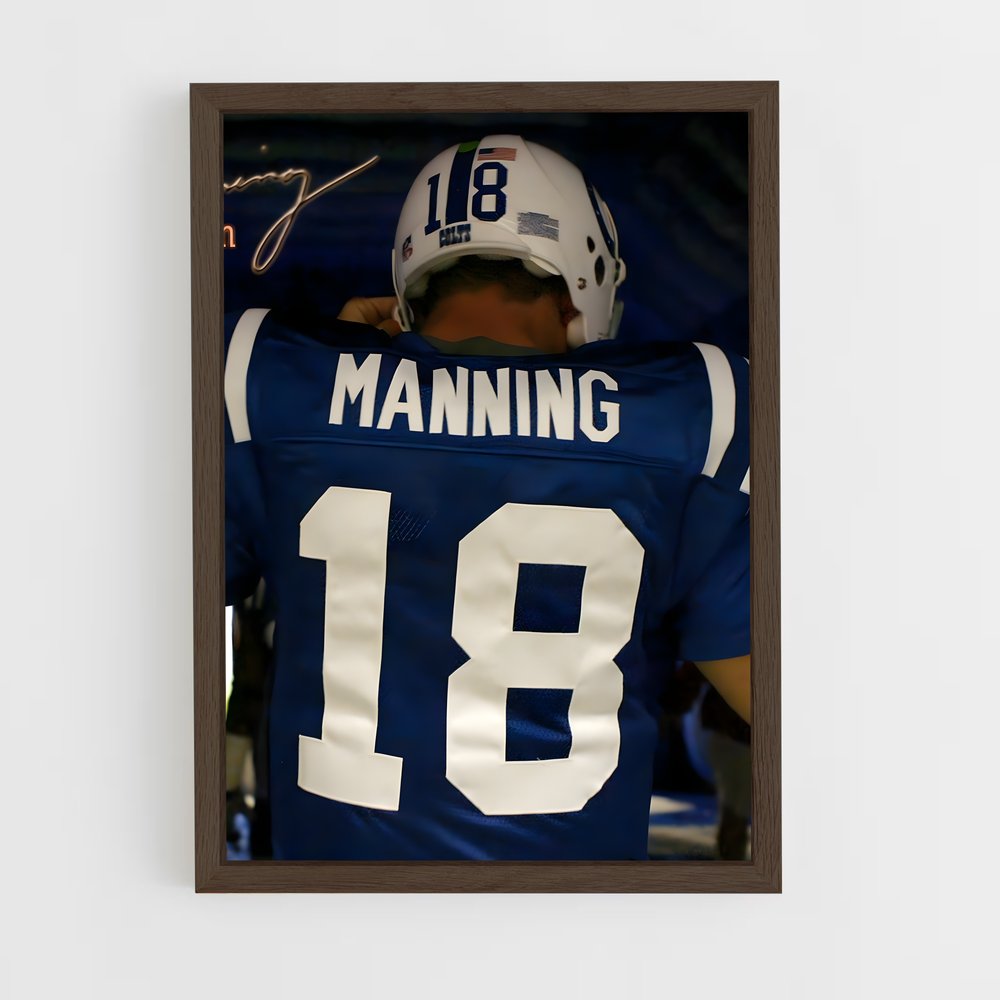 peyton-manning-1 cadre Bois foncé