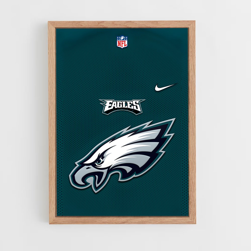 philadelphia-eagles-1 cadre Bois clair