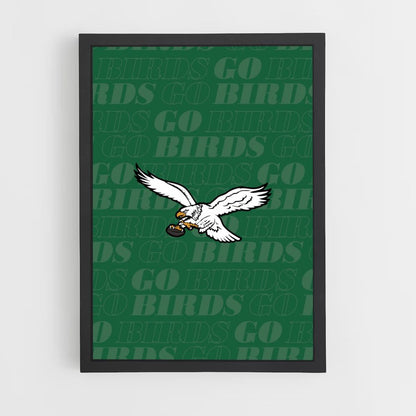 Poster con logo dei Philadelphia Eagles