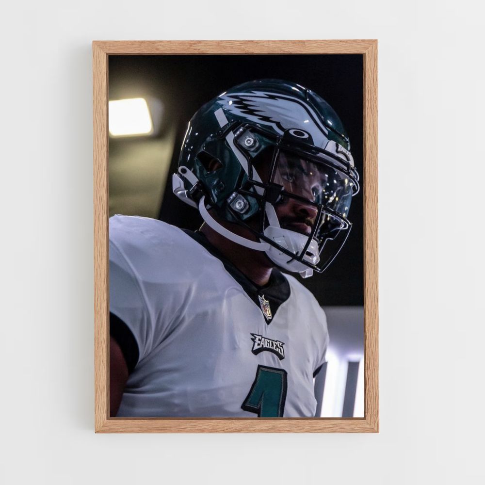 Poster del casco dei Philadelphia Eagles