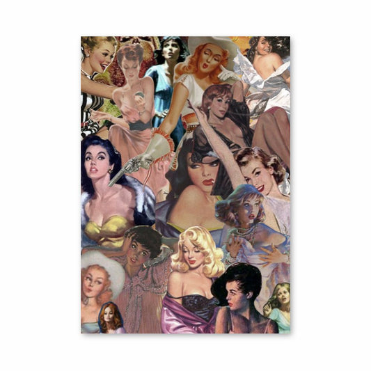 Collage di poster con pin-up