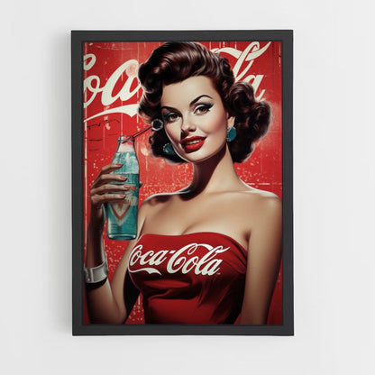 Poster Pin Up della Coca Cola