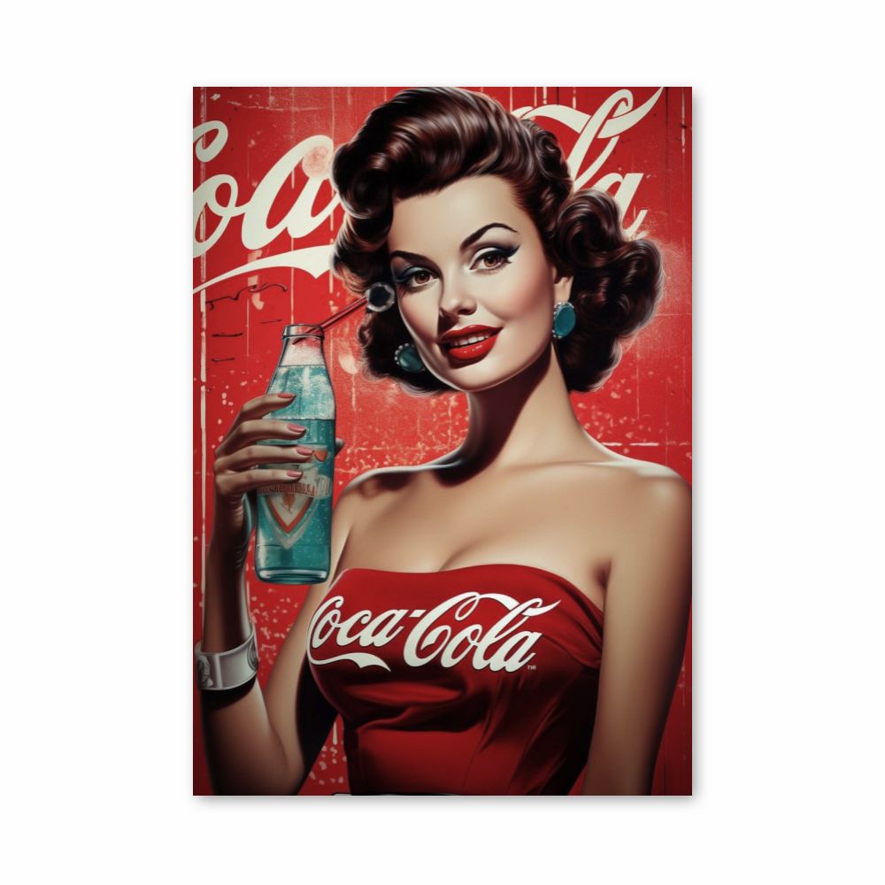 Poster Pin Up della Coca Cola