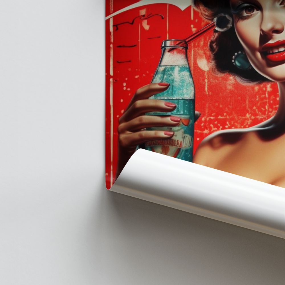 Poster Pin Up della Coca Cola