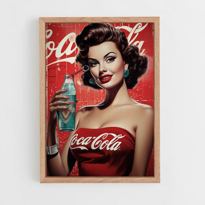 Poster Pin Up della Coca Cola