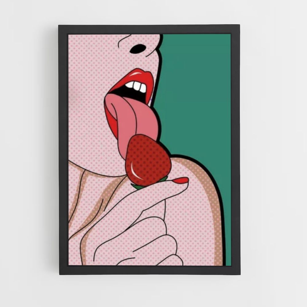 Poster Pin Up alla fragola