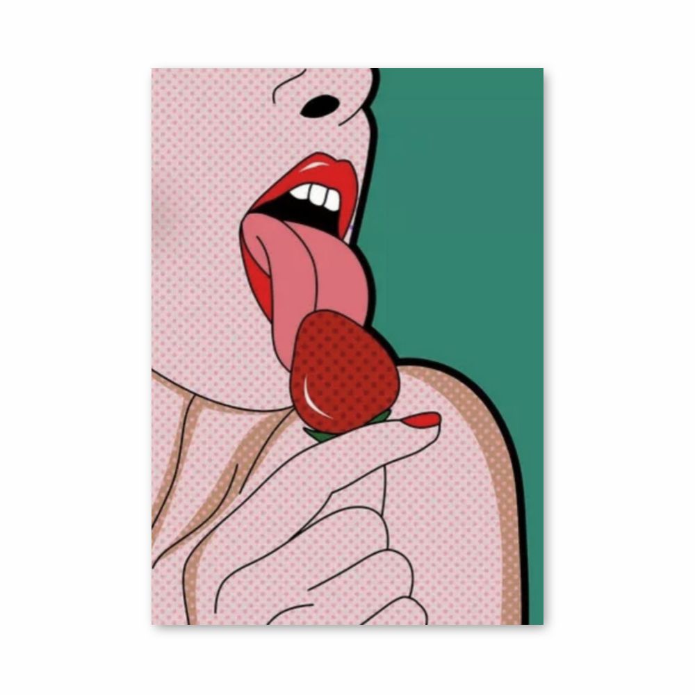 Poster Pin Up alla fragola