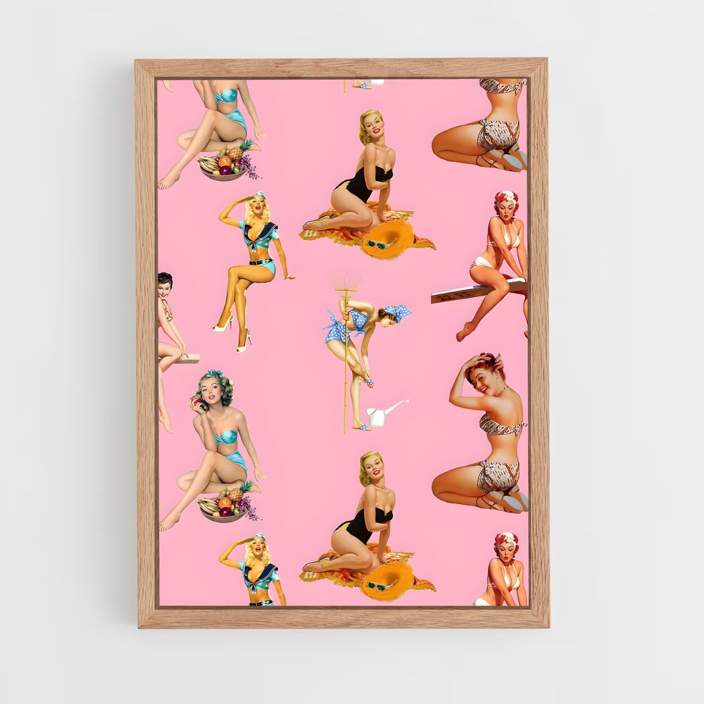 pin-up-5 cadre Bois clair