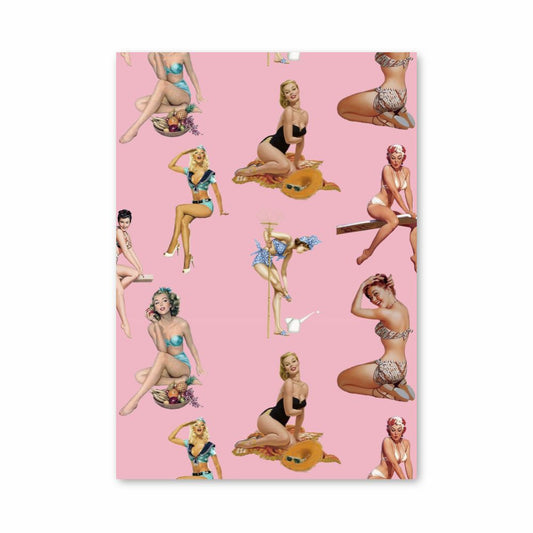 Poster rosa pin-up