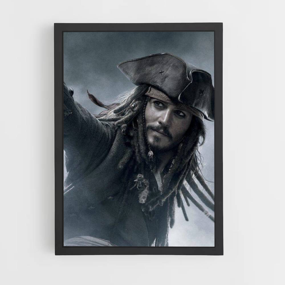 Poster Jack Sparrow grigio